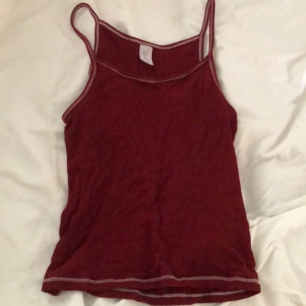 Abercrombie Burgundy Cami with Sun Logo on back SIZE XS